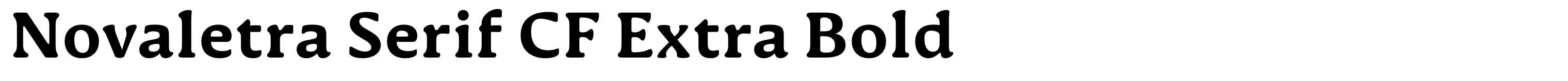 Novaletra Serif CF Extra Bold